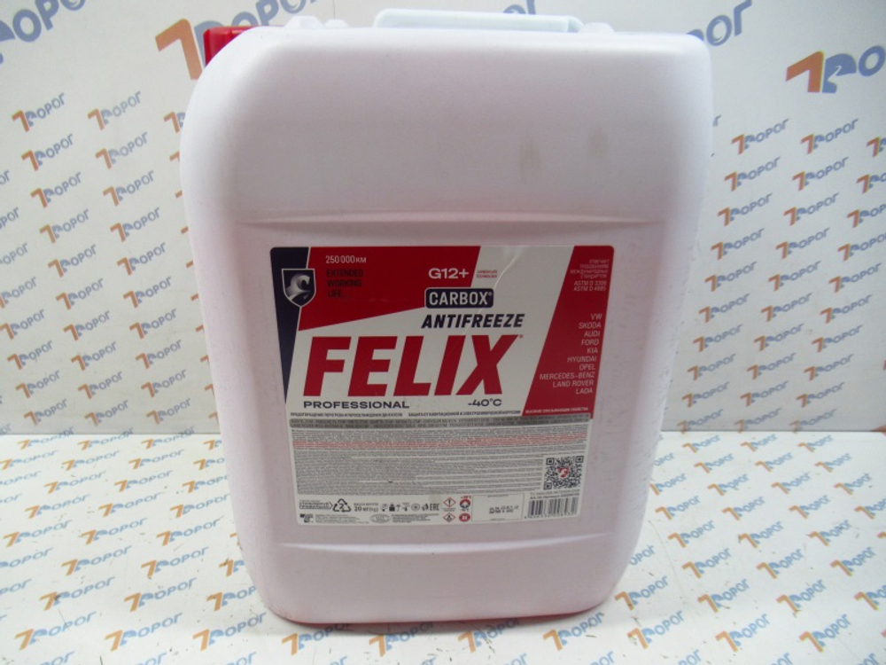 Антифриз Felix CARBOX-40 G12+ готовый -40C красный 20 кг 430206159