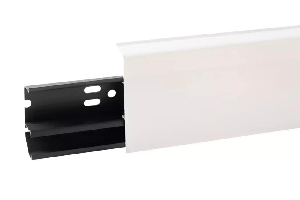 Плинтус ПВХ Aberhof ABF-70 7050 Белый блеск 70x26х2500 мм