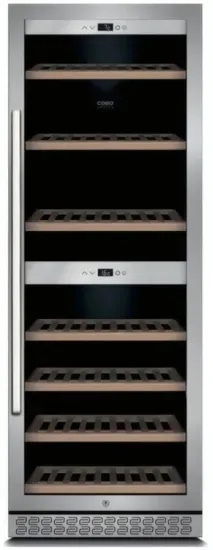 Винный шкаф однокамерный CASO WineChef Pro 126 вместимость: 126 бутылок, нержавеющая сталь