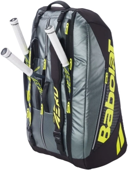 Сумка теннисная Babolat Pure Aero RHX12 10th Gen - metallic dark forest/yellow