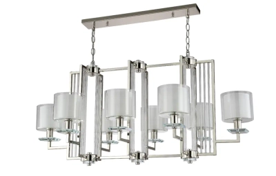 Люстра Crystal Lux NICOLAS SP8 L1000 NICKEL/WHITE 3400/308L