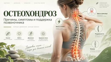 Остеохондроз позвоночника: причины, симптомы и поддержка здоровья спины