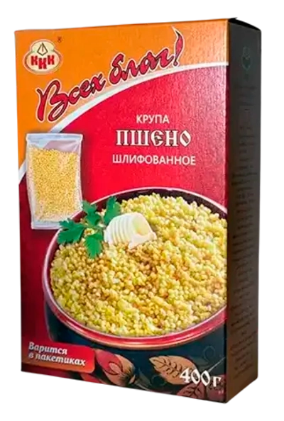 ВсехБлаг ПШЕНО (вар/пакет) 5пак*80гр (1х12)