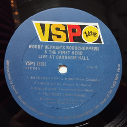 Винтажная виниловая пластинка LP Woody Herman's Woodchoppers and The First Herd Live At Carnegie Hall (USA 1966)