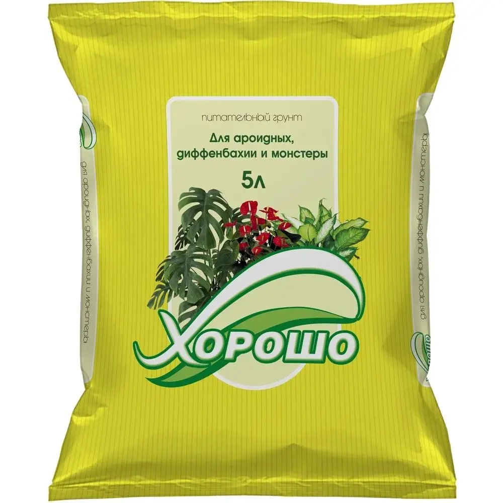 Торфяной грунт Для диффенбахии и монстеры, 5 л
