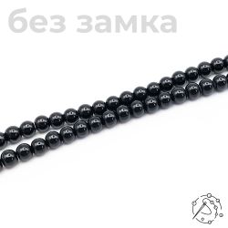 Нить бусин обсидиан 6 мм