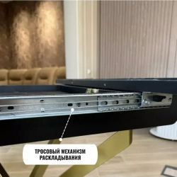 Обеденная группа NGVK Лакшери черный мрамор стулья Кресло серые