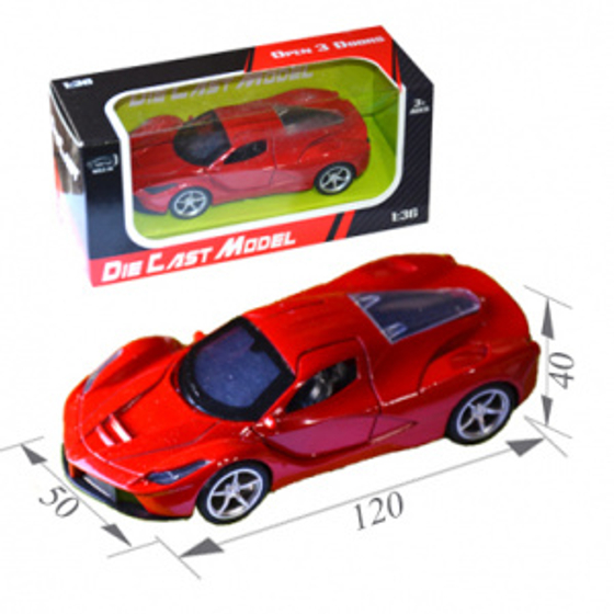 Метал. транспорт 12см ФЕРРАРИ LA FERRARI  откр.двери    инд. кор.