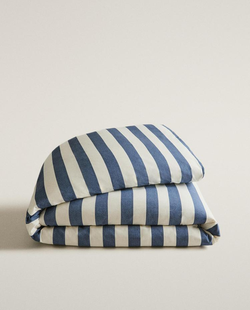 ZARA HOME ПОДОДЕЯЛЬНИК В ПОЛОСКУ, СИНИЙ