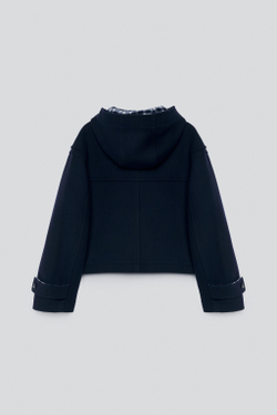 ZARA X BAISI GUADAGNINO УКОРОЧЕННОЕ ПАЛЬТО, СИНИЙ