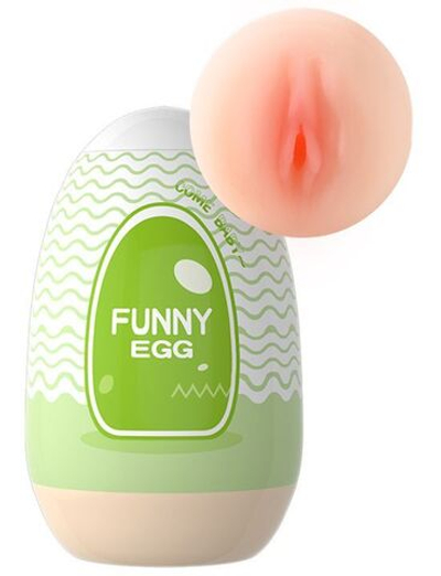 Мастурбатор-вагина Funny Egg (Цвет: телесный)