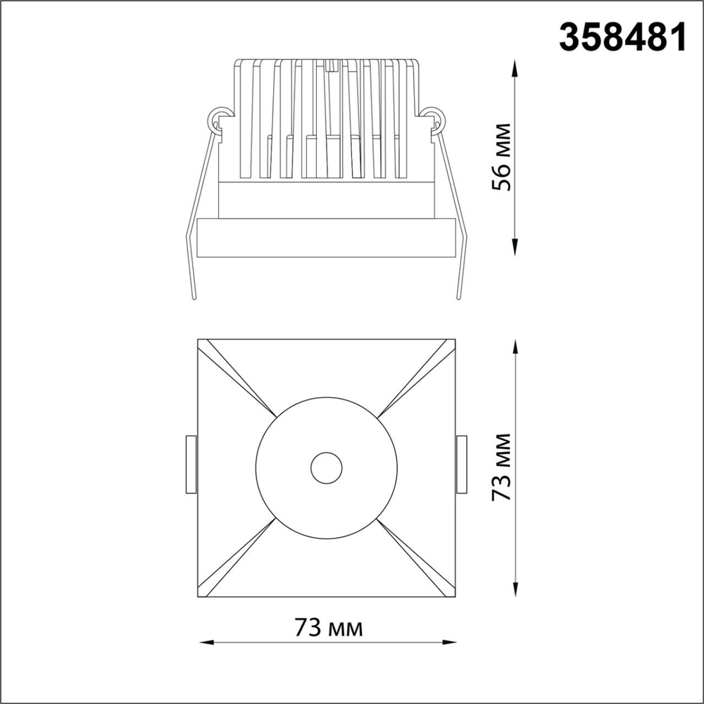 358481 SPOT NT21 478 черный Светильник встраиваемый IP44 LED 3000K 10W 100-265V METIS