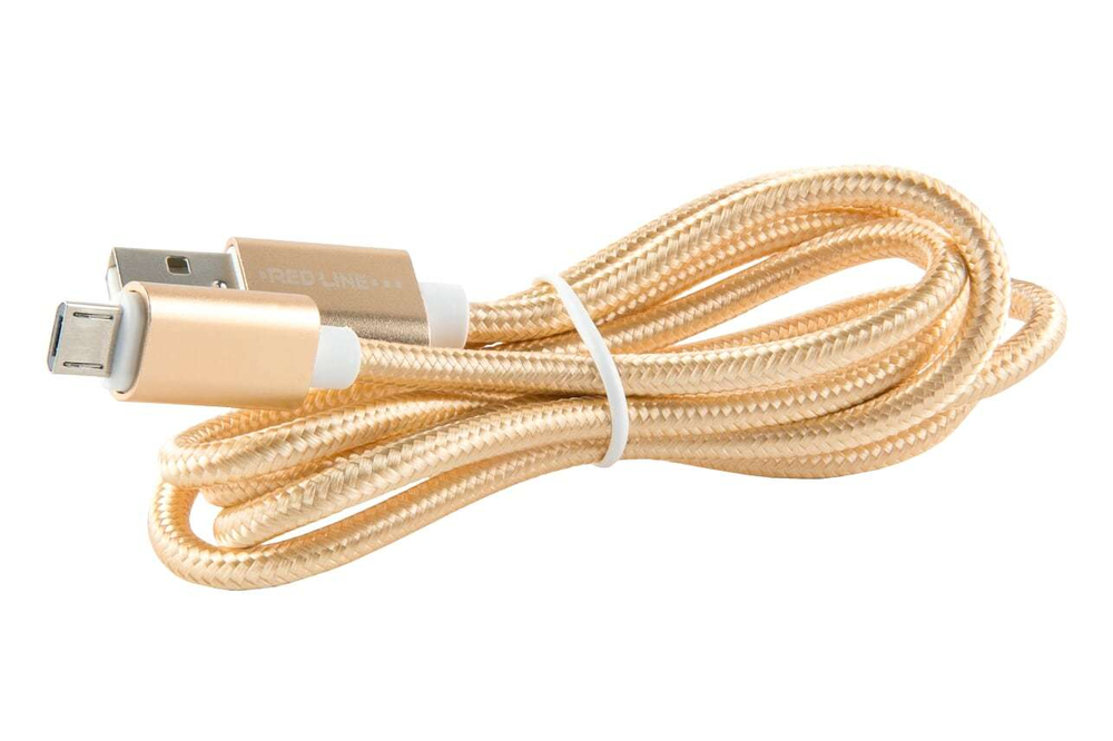 Кабель USB - MicroUSB Hoco X2 (оплетка нейлон) Золото
