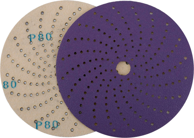 Круг абразивный c мультипылеотводом Purple, P180, PROBOS Carting CP737 CERAMIC Hookit , 150 мм
