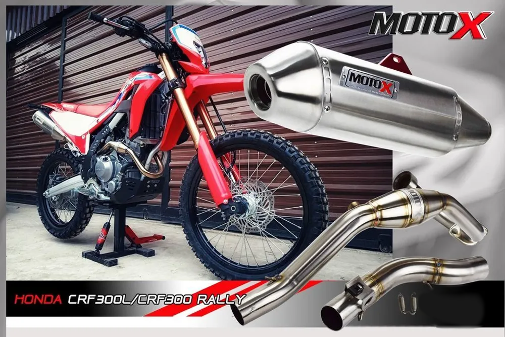 Moto-X Full Exhaust System for Honda CRF300L-RALLY300 (2021). Made in Thailand. V.1