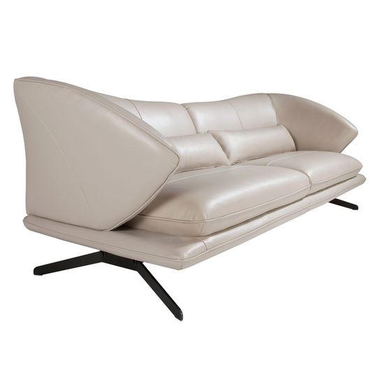Диван 3-х местный 6146/KF2157-3P-M5652 Angel Cerda кожаный с декоративными подушками