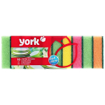 YORK (АЗУР) Губка д/посуды 10шт