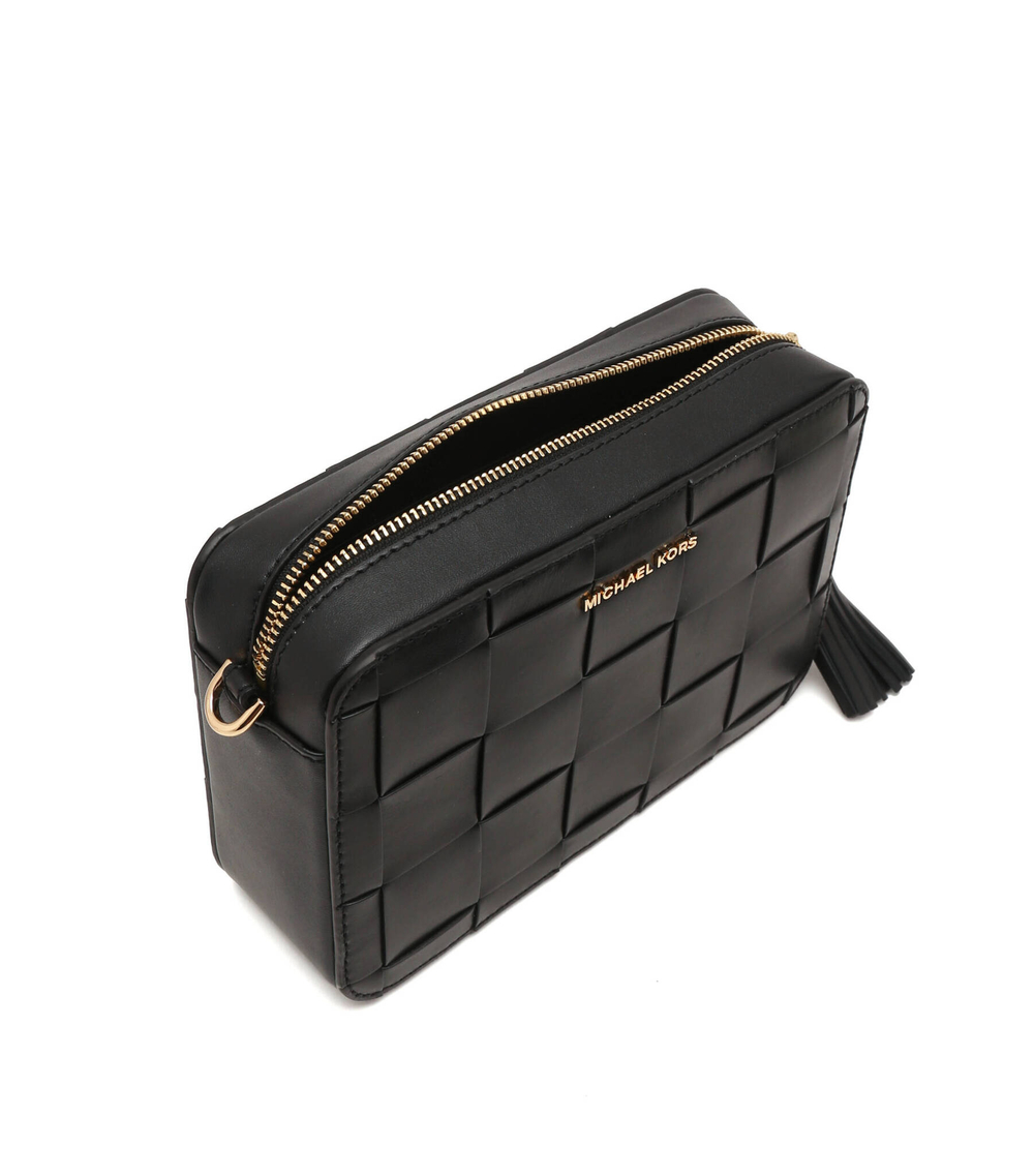 Кожаная сумка через плечо Jet Set Michael Kors - черный(32S3GJ6M2L)