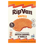 Rip Van Wafels, строопвафель с карамельной начинкой, голландская карамель и ваниль, 4 упаковки по 33 г (1,16 унции)