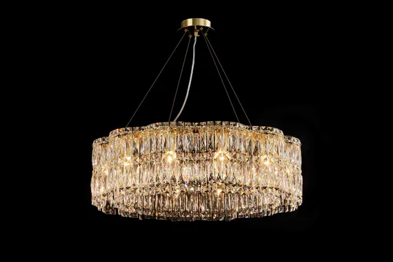 Люстра подвесная NewRgy NW020-ф800*H240 H GOLD, 12×40 Вт, золотая