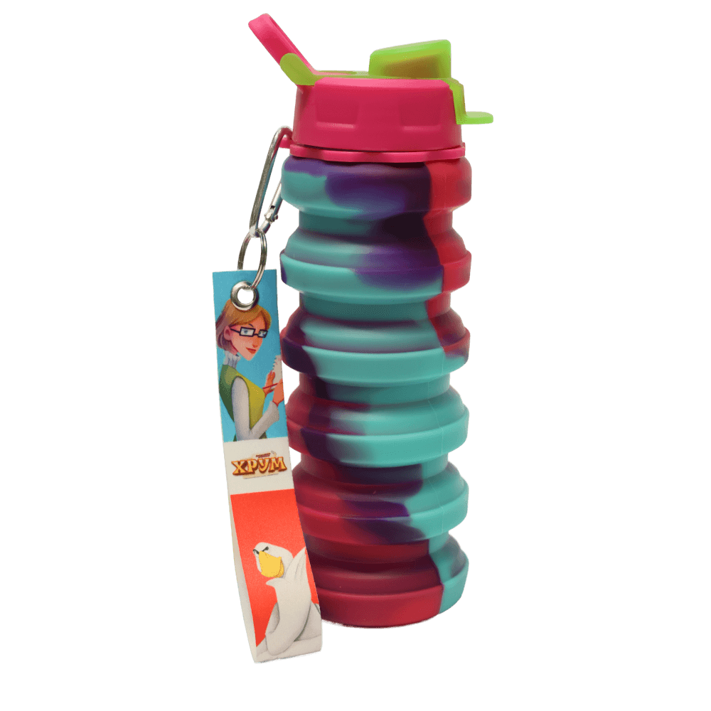 Бутылка для воды складная «Детективное агентство ХРУМ»