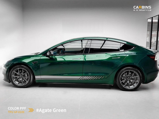 Carbins Color PPF Agate Green GP 0109 зеленая цветная полиуретановая защитная антигравийная пленка