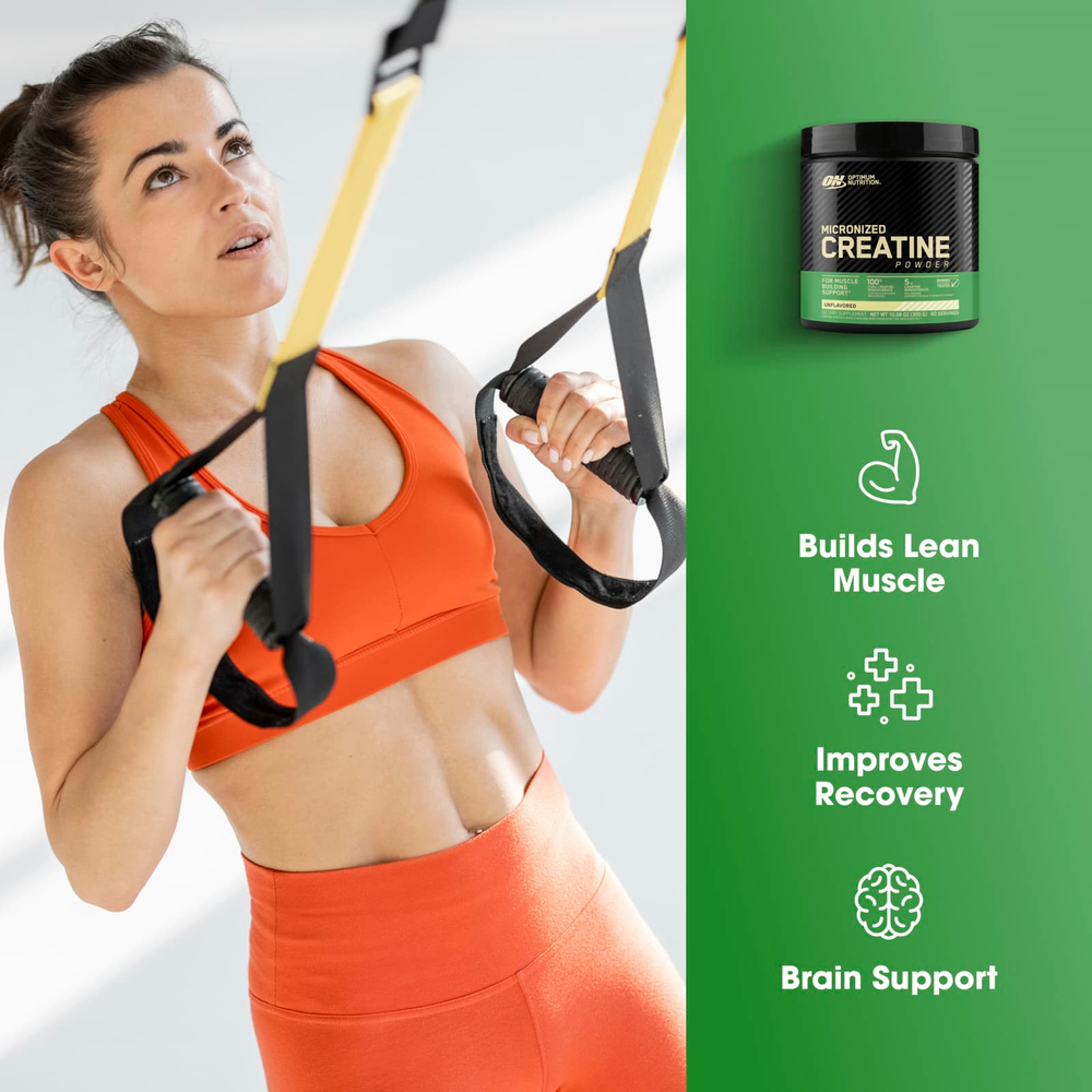 Optimum Nutrition, Креатин в форме тонкодисперсного неароматизированного порошка, 5000 мг, 10,5 унции (300 г)