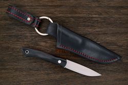 Нож туристический Beaver knife GranTourismo, клинок 105мм, сталь Х12МФ, рукоять микарта чёрная-К