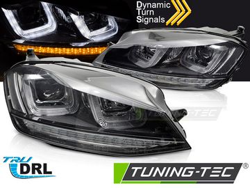 ФАРЫ LIGHT SEQ ЧЕРНЫЕ С ЧЕРНОЙ ЛИНИИ для VW GOLF 7 13-17