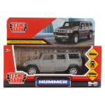 Модель ин. мет. "Hummer h2" 12см, открыв. двери, темно-серый в коробка HUM2-12-GY (Технопарк)