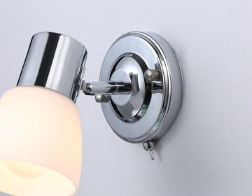 Накладной спот с выключателем 1*E27 TR3961 CH/FR хром/белый матовый 118*105*200 Traditional Ambrella