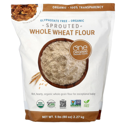 One Degree Organic Foods, мука из цельных ростков пшеницы, 2,27 кг (5 фунтов)