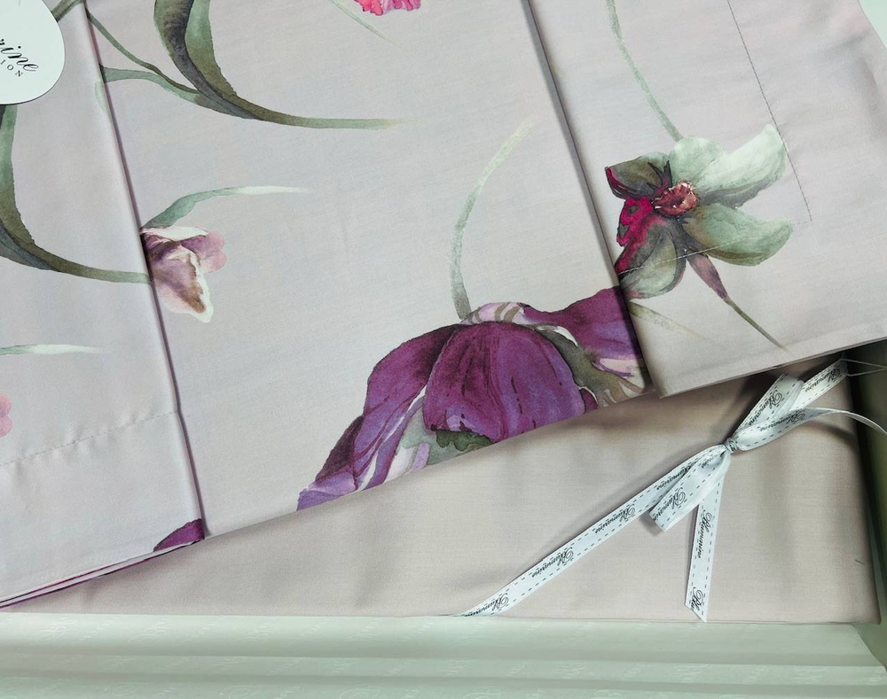 Постельное белье 2 спальное евро макси Blumarine Fleurette Ribes розовое