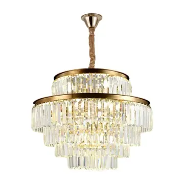 Люстра хрустальная подвесная 11*Е14 CL314253 золото Ricky Citilux
