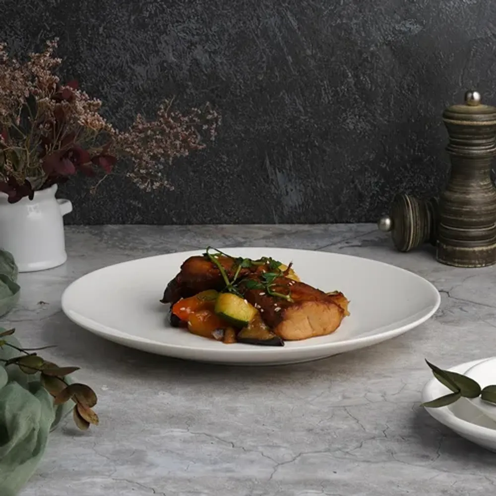 Тарелка d 25,5 см h2,7 см без борта белая фарфор P.L. Proff Cuisine [6]
