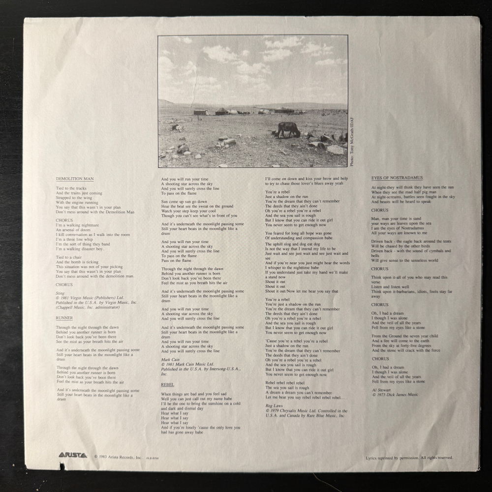 Manfred Mann's Earth Band ‎– Somewhere In Afrika (США 1983г.)