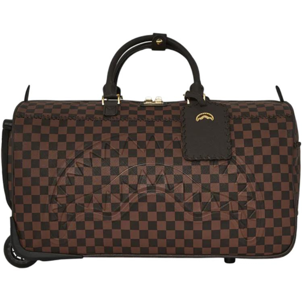 SPRAYGROUND Artificial Leather Trolley Bag Men"s Brown