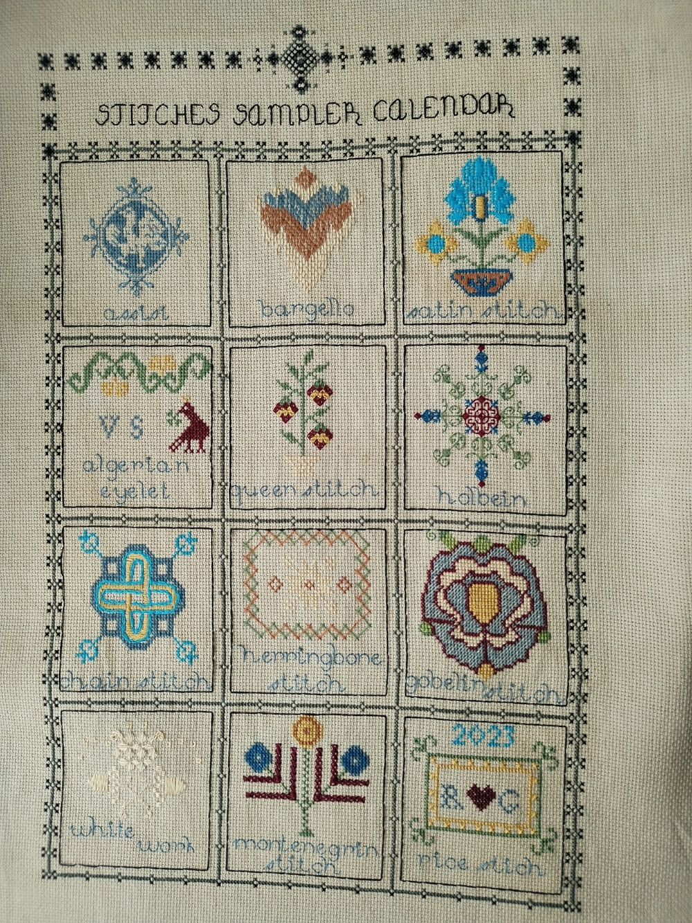 SAL 2022 "Stitches Sampler calendar"