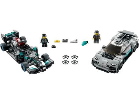 Конструктор LEGO Speed Champions 76909 Mercedes-AMG F1 W12 E Performance и Mercedes-AMG Project One