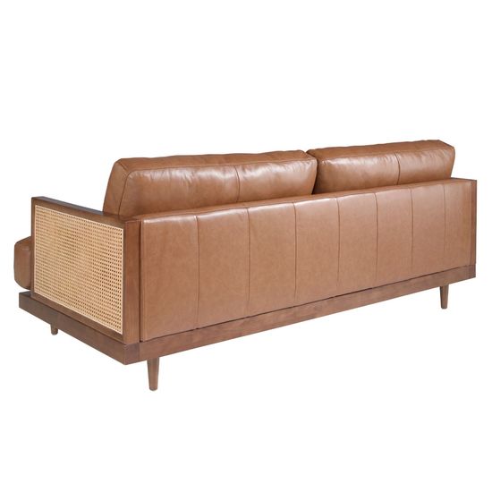Диван 3-х местный 6177/KF8031-3P-M2731 Angel Cerda из коричневой кожи