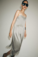 ПЛАТЬЕ МИДИ С КРУЖЕВОМ — ZW COLLECTION — ZARA