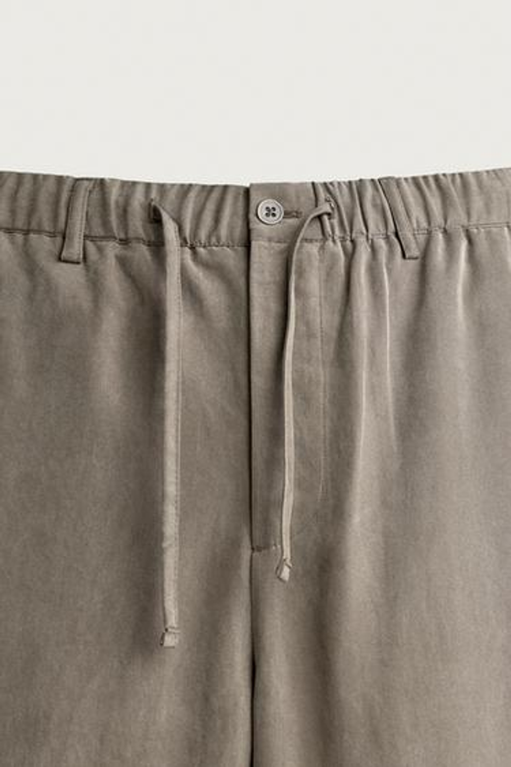 ZARA СТРУЯЩИЕСЯ БРЮКИ RELAXED FIT, НАТУРАЛЬНЫЙ СЕРЫЙ