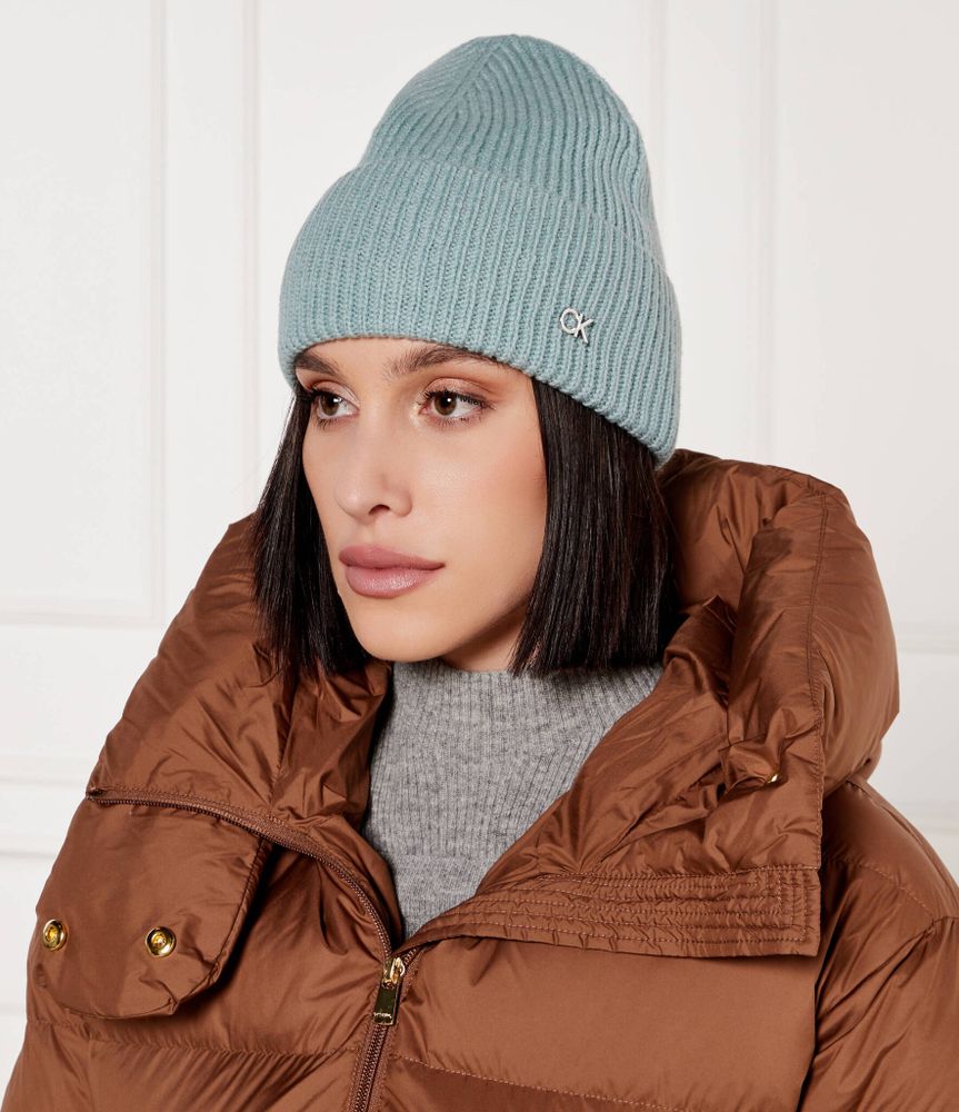 Хлопковая шапка Calvin Klein - мятный(K60K612592) Хлопковая шапка Calvin Klein - мятный(K60K612592)