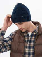 Шапка Apscale Lodge Dark Blue на флисе