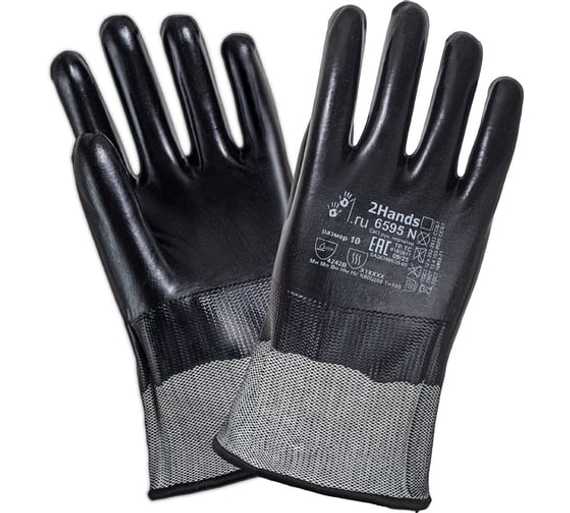 Перчатки полиэстер/полное покрытие neopren 2Hands 6595N