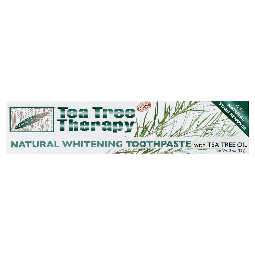 Tea Tree Therapy, натуральная отбеливающая зубная паста с маслом чайного дерева, 85 г (3 унции)