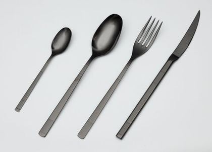 Набор CAPRI black 70-71 столовые приборы Belo Inox Черный