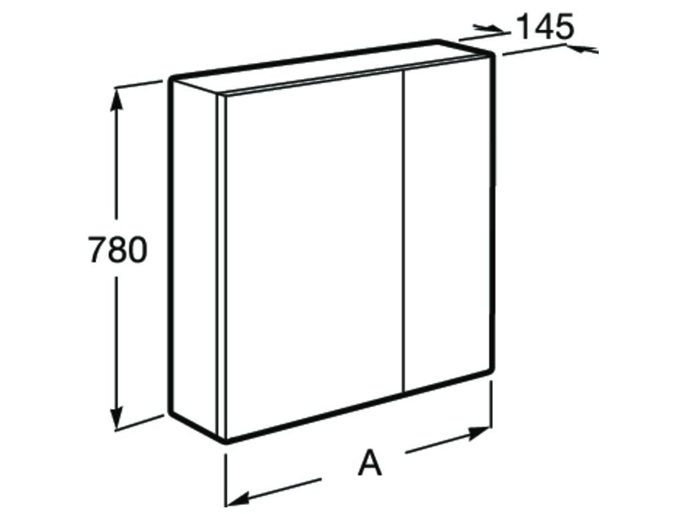 Зеркальный шкаф Roca Ronda 60 белый глянец/антрацит ZRU9302968