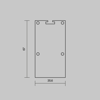 Комплект заглушек (для профиля 35x66) 2 шт., ALM-3566-EC 642079. TM Maytoni