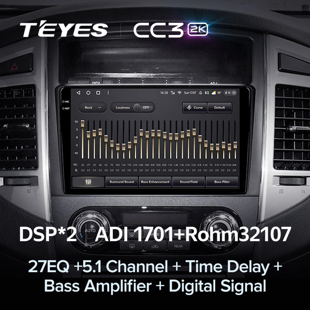Teyes CC3 2K 9"для Mitsubishi Pajero IV 2006-2014